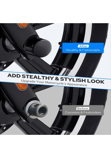 Motosiklet Ön Aks Vidalı Kapak Ön Aks Kapak Trim Kapağı Harley Touring Softail Breakout Dyna Street Bob V-Rod (Yurt Dışından) fırsatları