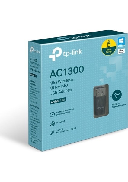 Tp-Lınk Archer T3U AC1300 1300MBPS Dual Band USB Wıreless Adaptör