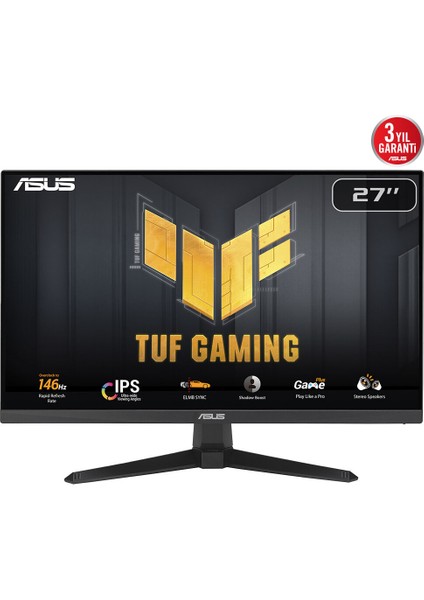 Tuf Gamıng VG249QE5A 23.8" 1ms 1920X1080 Hdmı/dp mm 146HZ IPS LED Monıtor