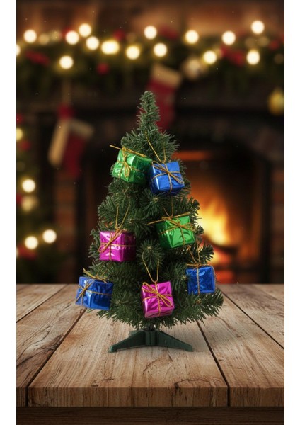 6’lı Hediye Paketi Figürü Yılbaşı Süsü – 3,5 cm