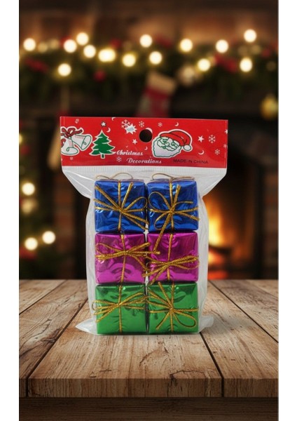 6’lı Hediye Paketi Figürü Yılbaşı Süsü – 3,5 cm fiyatları