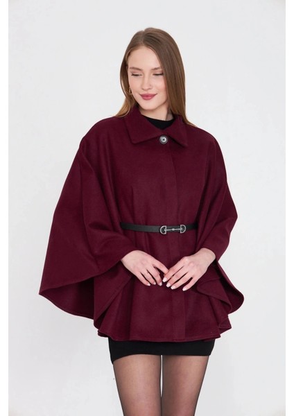 Kemerli Kaşe Panço Bordo Pt modelleri