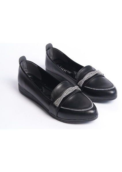 Kadın Sansa Siyah Taş Detaylı Günlük Babet fırsatları