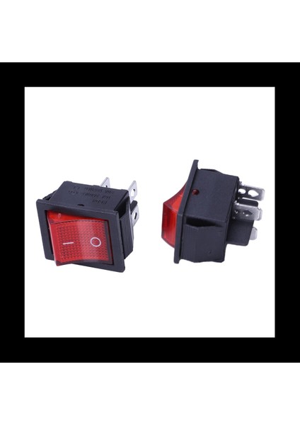 100 x Kırmızı Işıklı Işık Açık/kapalı Dpst Tekne Rocker Switch 16A/250V 20A/125V Ac (Yurt Dışından) modelleri
