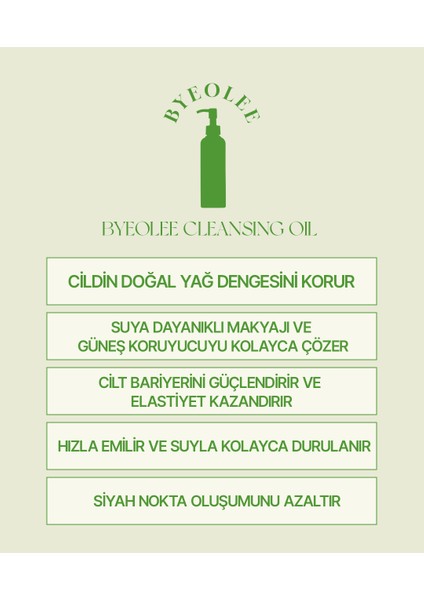Cleasing Oil Vegan 6-Bitkisel Yağlı Yüz ve Makyaj Kore Temizleme Yağı Tüm Cilt Tipleri fırsatları