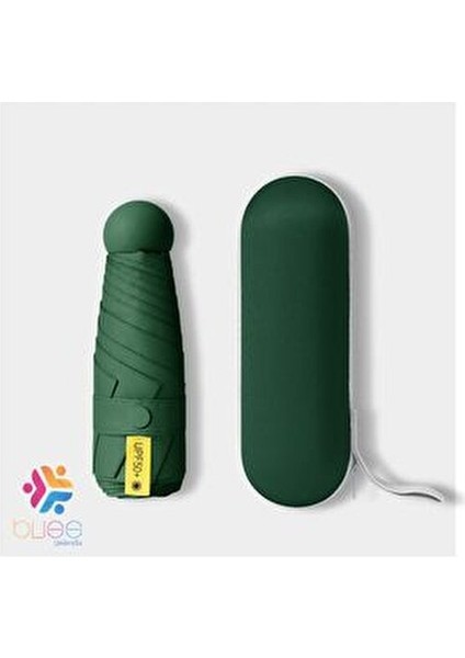 Kapsül Şemsiye 8 Tel Destekli Darbelere Dayanıklı Ultraviyole Işınları Geçirmez