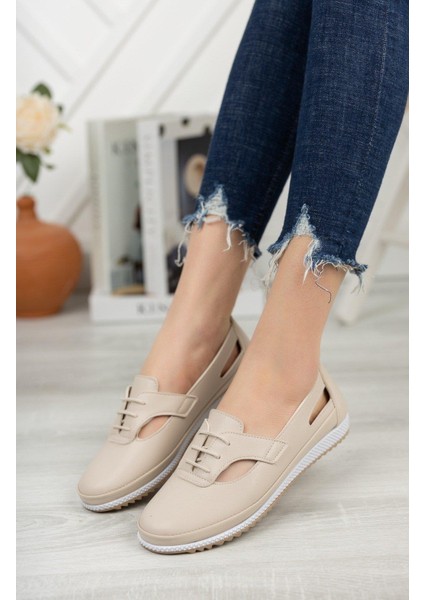Kadın Loren Krem Günlük Ortopedik Ayakkabı