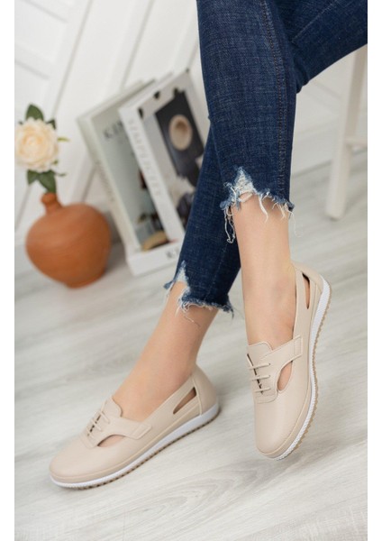 Kadın Loren Krem Günlük Ortopedik Ayakkabı modelleri