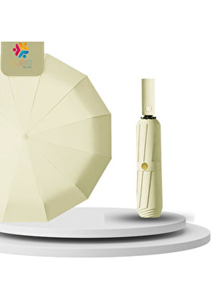 bliss 12 Telli Kadın Otomatik Şemsiye Ekstra Dayanıklı Fiber Tel ile Güçlü Rüzgar Koruması