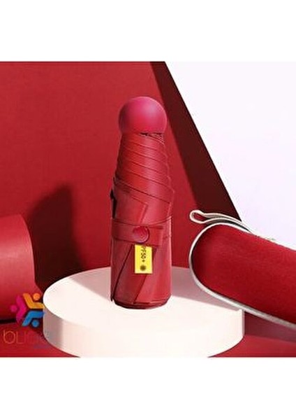 Kapsül Şemsiye Ultra Hafif 8 Tel Destekli Kadınlar İçin Taşınabilir Koruma