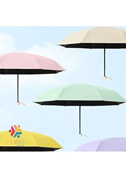 Kapsül Şemsiye Kadınlar İçin Ultraviyole Işınları Geçirmeyen Mini Şemsiye