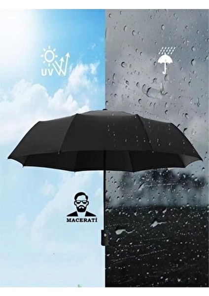 Tam Otomatik Erkek Şemsiye MCR053 Kauçuk Saplı 190T Pongee Kumaş ile Kullanım Kolaylığı indirimleri