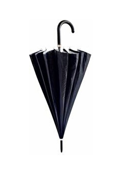 16 Telli Siyah İçi Gümüş Renk Baston Şemsiye 80 cm Erkekler İçin Dayanıklı Tasarım fırsatları