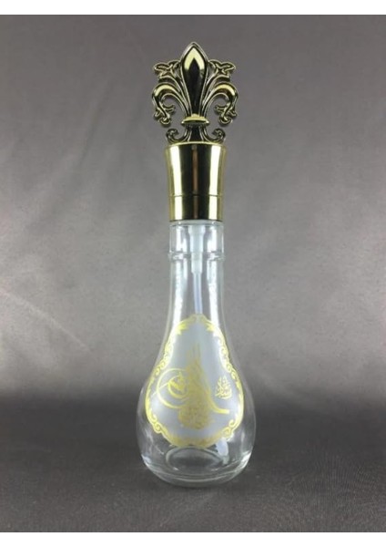 1 Adet 120 ml Ottoman Dezenfektan Kolonya ve Hediyelik Boş Gold Sprey Başlıklı Cam Şişe