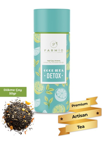 Detox Çayı – Yeşil Çay, Ananas, Limon, Portakal – 50GR