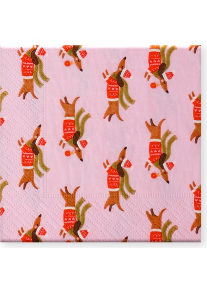 Yılbası Pecete 25 Dachshund 20LI