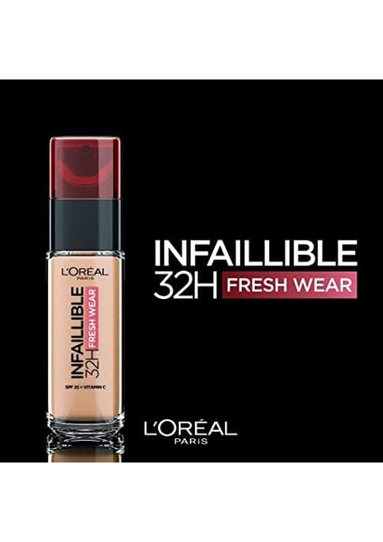 L&apos;oréal Parıs Infaillible 32 Saat Fresh Wear C Vitaminli Fondöten - 125 Natural Beige fiyatları