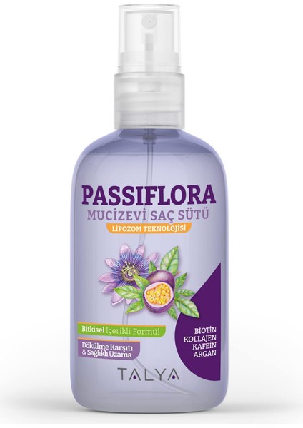 Talya Passiflora Mucizevi Saç Sütü 200 ml - Dökülme Karşıtı - Sağlıklı Saç Uzatma Etkili - Durulanmayan Saç Bakım Sütü - Kolay Tarama, Dolgunluk, Yumuşaklık - Bakımlı Saçlar - Tüm Saç Tiplerine Uygun modelleri