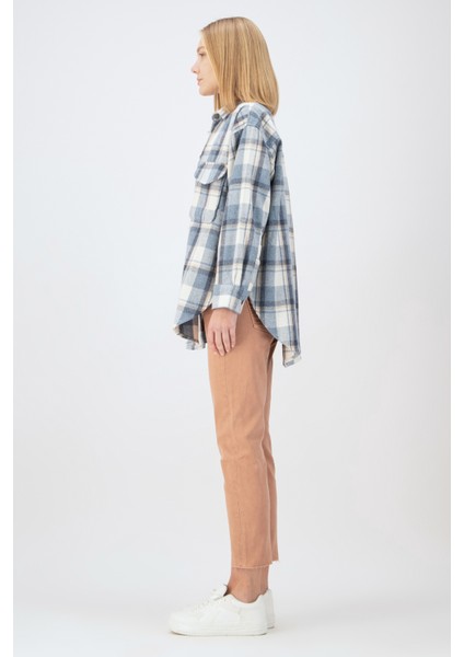 Issy Relaxed Slim Gül Kurusu Kadın Jean Pantolon