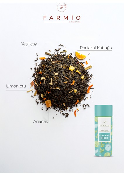 Detox Çayı – 12 Poşet - Yeşil Çay, Ananas, Limon, Portakal modelleri