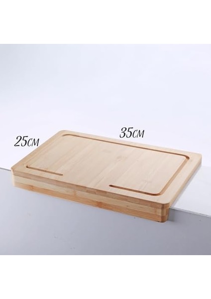 Tezgah Üstü Bambu Kesme Tahtası, Kaymaz Ekmek Tahtası, Kenarlı Kesme Tepsisi Orta Boy (35CM*25CM) - Tezgah Üstü Bambu Kesim Panosu Antibakteriyel ve Hijyenik, Dayanıklı ve Sağlam. modelleri
