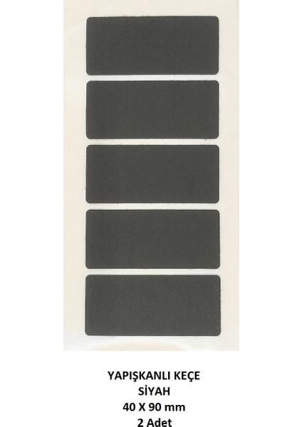 Pasific Zemin Koruyucu 40X90 mm Siyah Keçe, Ses ve Çizik Önleyici Siyah Mobilya Keçesi 2 Adet fiyatları