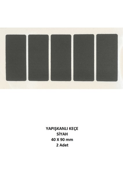 Pasific Zemin Koruyucu 40X90 mm Siyah Keçe, Ses ve Çizik Önleyici Siyah Mobilya Keçesi 2 Adet modelleri