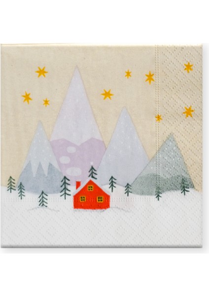 Yılbası Pecete 25 Noel Koyu 20LI