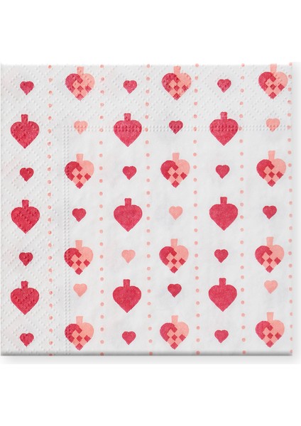 Yılbası Pecete 25 Noel Kalplerı 20LI