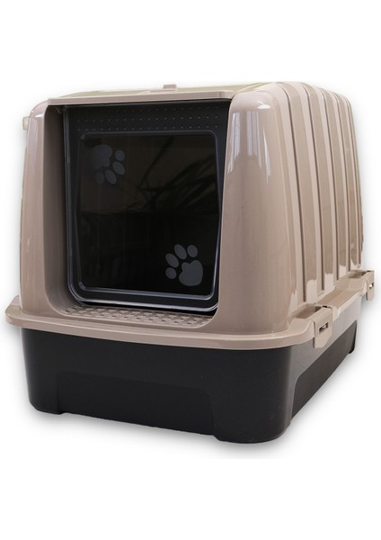 Lüks Kapalı Kedi Tuvaleti, Filtreli ve Kürek Hediyeli, 52x37,5x39 cm - VN11003