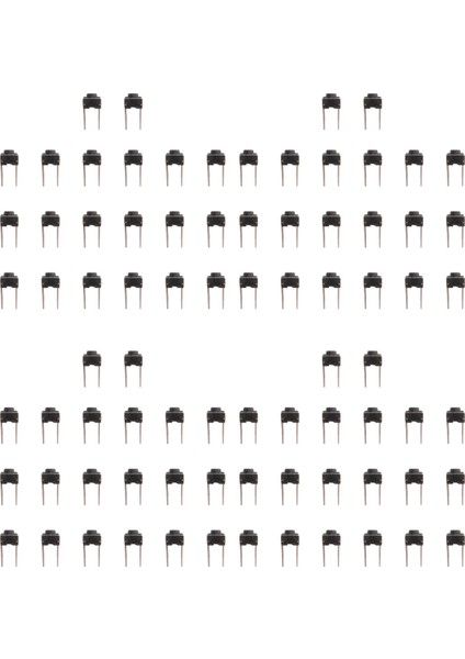 80 Pcs 6X6X5MM Anlık Dokunma Düzeni Itme Düğmesi Anahtarı Delikten 2 Pin Dip (Yurt Dışından)