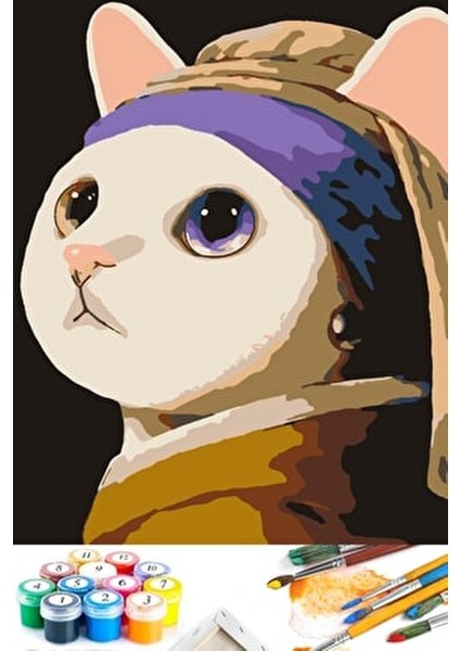 Hobi Sanat Sayılarla Boyama Tuval Seti Fırça Boya Dahil (Çıtalı) 40x50 cm İlkbahar indirimleri