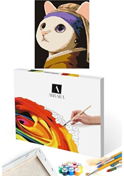 Hobi Sanat Sayılarla Boyama Tuval Seti Fırça Boya Dahil (Çıtalı) 40x50 cm İlkbahar