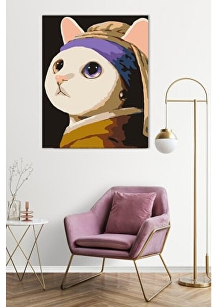 Hobi Sanat Sayılarla Boyama Tuval Seti Fırça Boya Dahil (Çıtalı) 40x50 cm İlkbahar