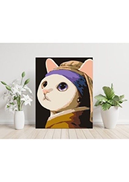 Hobi Sanat Sayılarla Boyama Tuval Seti Fırça Boya Dahil (Çıtalı) 40x50 cm İlkbahar