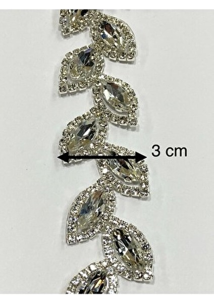 Ütü ile Yapışan Taşlı Şerit 50 cm Kristal Taşlı Kaliteli Ürün