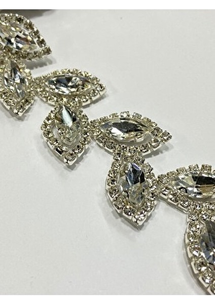 Ütü ile Yapışan Taşlı Şerit 50 cm Kristal Taşlı Kaliteli Ürün