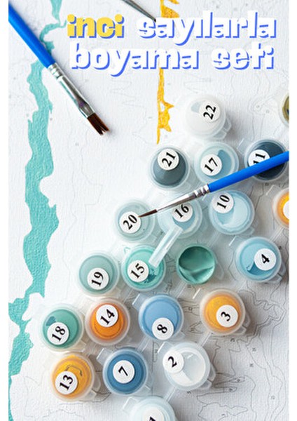 Hobi Sanat Sayılarla Boyama Tuval Seti Fırça Boya Dahil (Çıtalı) 40X50 cm - İnsanlar
