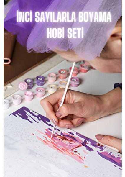 Hobi Sanat Sayılarla Boyama Tuval Seti Fırça Boya Dahil (Çıtalı) 40X50 cm - İnsanlar