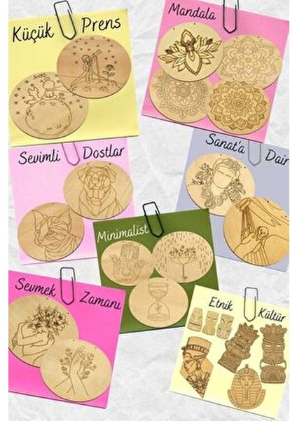 Inside Küçük Prens Ahşap Boyama Tuval Seti 20 cm Hediye Hobi Kiti Canlı Renkler ile Eğlenceli