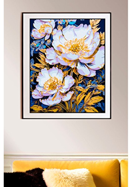 Hobi Sanat Sayılarla Boyama Tuval Seti Kedi ve Sonbahar 40X50 cm Çıtalı Fırça ve Boya Dahil