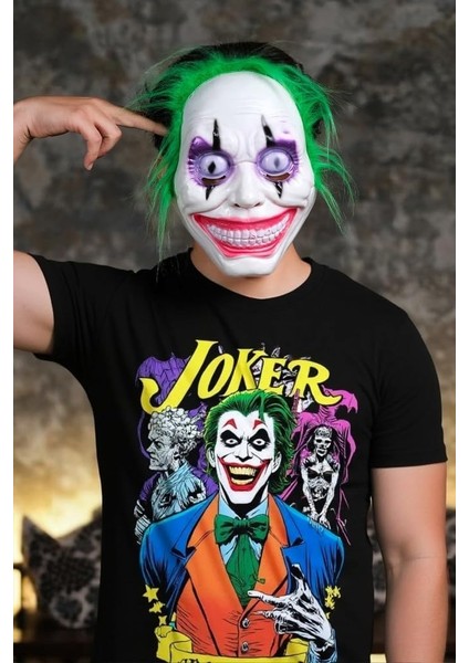 Halloween Maske Yeşil Saç