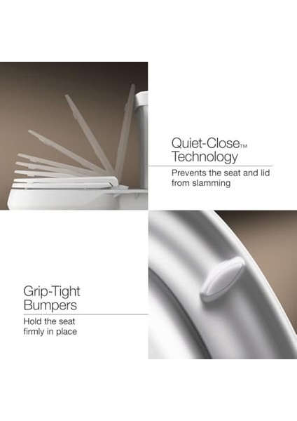 4636-RL-96 Cachet Readylatch Sessiz Kapat Uzatılmış Klozet Oturağı, Yumuşak Kapanan Klozet Koltuğu, Uzun Tuvaletler Için Klozet Koltukları, Bisküvi fiyatları