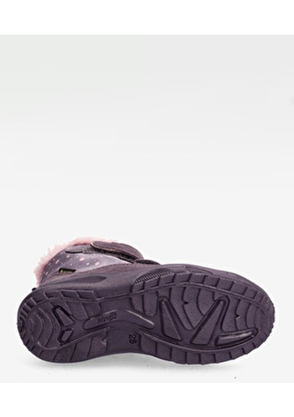 Lila Kız Çocuk Outdoor Bot Düz Topuklu Konforlu Tasarım ile Doğa Yürüyüşleri İçin