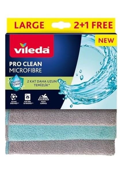 Pro Clean Aktif Enzimli Mikrofiber Temizlik Bezi, 3’lü Paket modelleri
