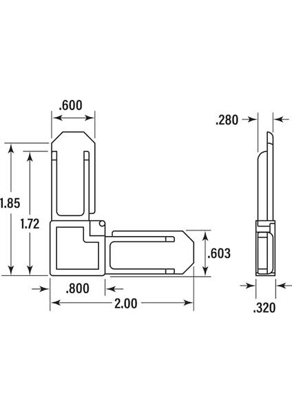 MP7728 – 50 Screen Çerçeve Köşe, 5/16 x 3/4 Inç, Bronz Plastik, 50 Adet modelleri