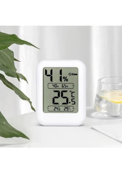 Mini Masa Üstü Dijital Termometre ve Nem Ölçer – Kompakt Isı ve Nem Ölçer, Ev, Ofis ve Çocuk Odası Için Mıknatıslı Yapışabilir Mini Termometre Higrometre