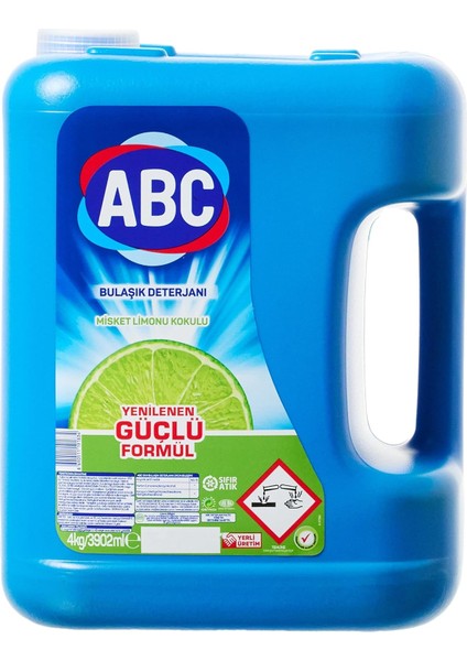 Abc 4&apos;lü Hijyen Sistemi Misket Limon Kokulu Bulaşık Deterjanı 4 kg (1 x 4000 G) fiyatları