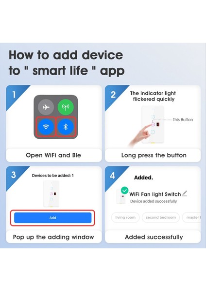 Tua Smart Wifi Fan Işık Anahtarı Dokunmatik Duvar Paneli Ses Zamanlayıcı Kontrol Uygulaması Alexa Google Home A Için Uzaktan Kontrol Çalışması (Yurt Dışından) fırsatları