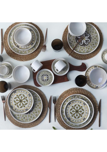 Keramika Timeless Brown Stackable Yemek/kahvaltı Takımı 20 Parça 4 Kişilik 21972-73